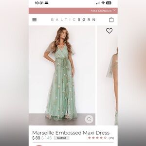 sage green floral dress.